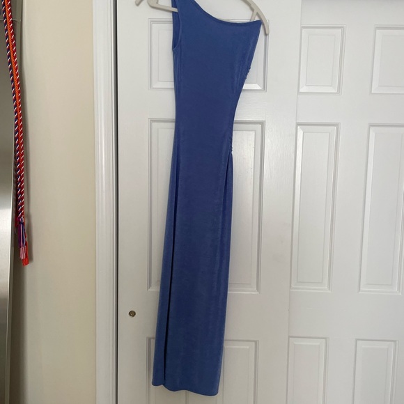 Sparkly Blue One-Shoulder Dress - Picture 1 of 2